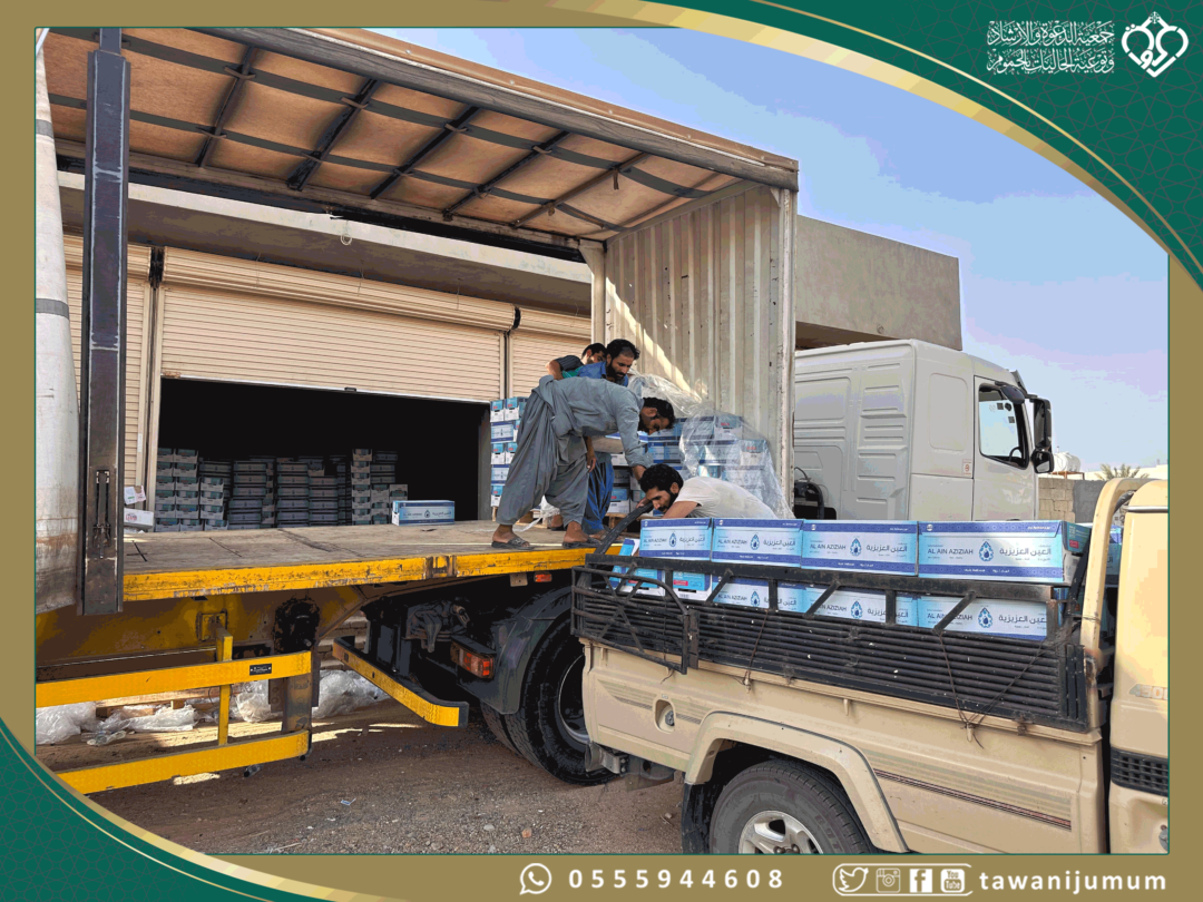 ٣٦٠٠ كرتون ماء من العين العزيزية
